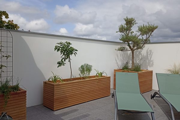 Aménagement d'une terrasse en attique par Marion Cintré