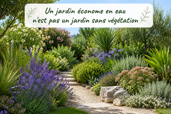 Un jardin économe en eau n'est pas un jardin sans végétation